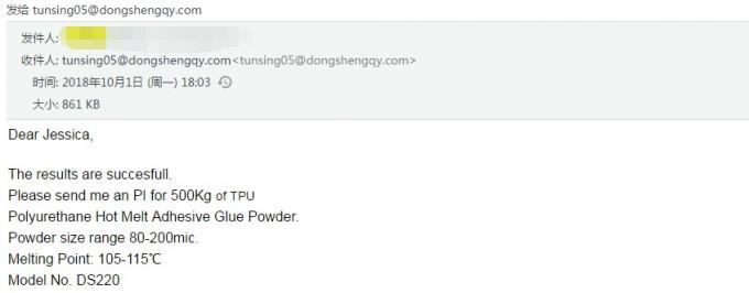 Bạch PA Hot Melt Adhesive Powder Hotmelt Powder Hiệu ứng gắn kết mạnh 2